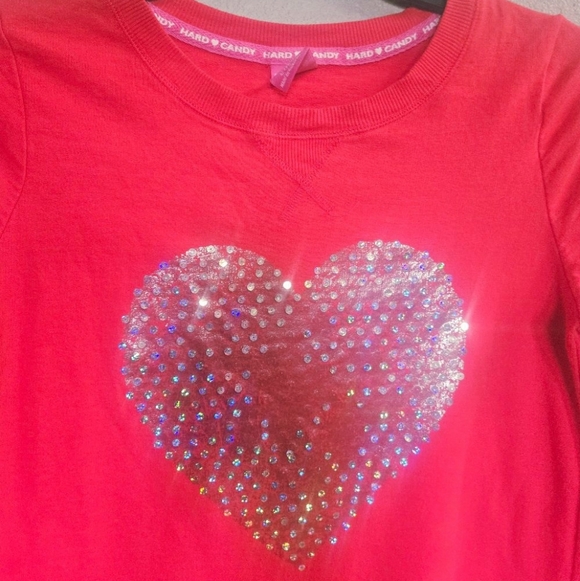 Hard Candy Tops - Hard Candy Sequin Heart Sweatshirt